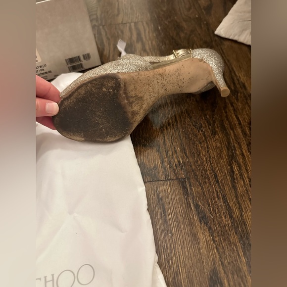 Jimmy Choo gold Emily shoe - Picture 9 of 11